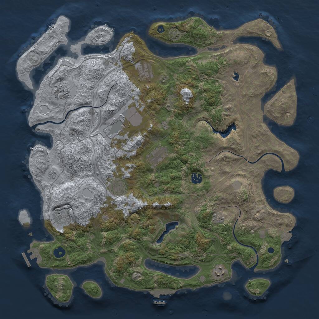 Rust Map: Procedural Map, Size: 4250, Seed: 6278580, 15 Monuments