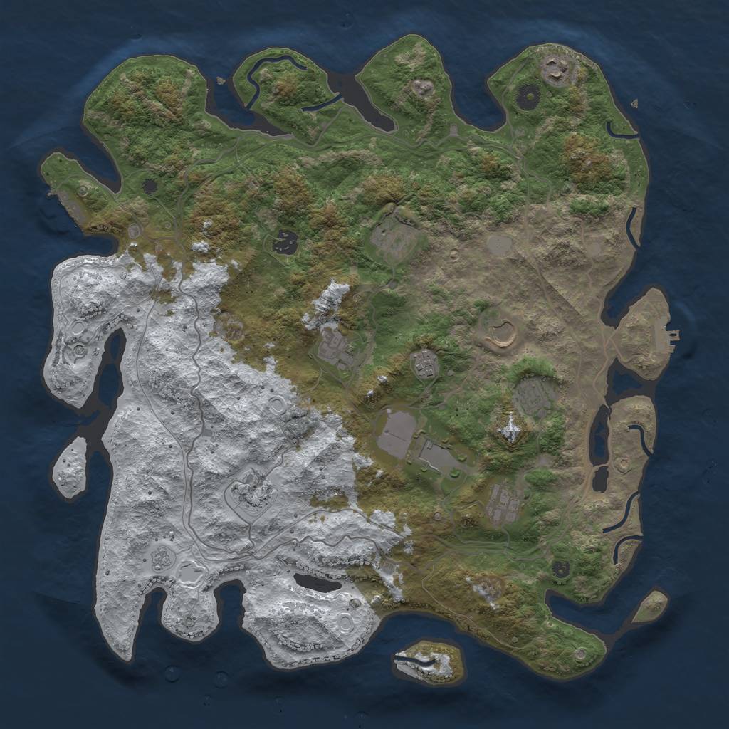 Rust Map: Procedural Map, Size: 4250, Seed: 515137, 19 Monuments