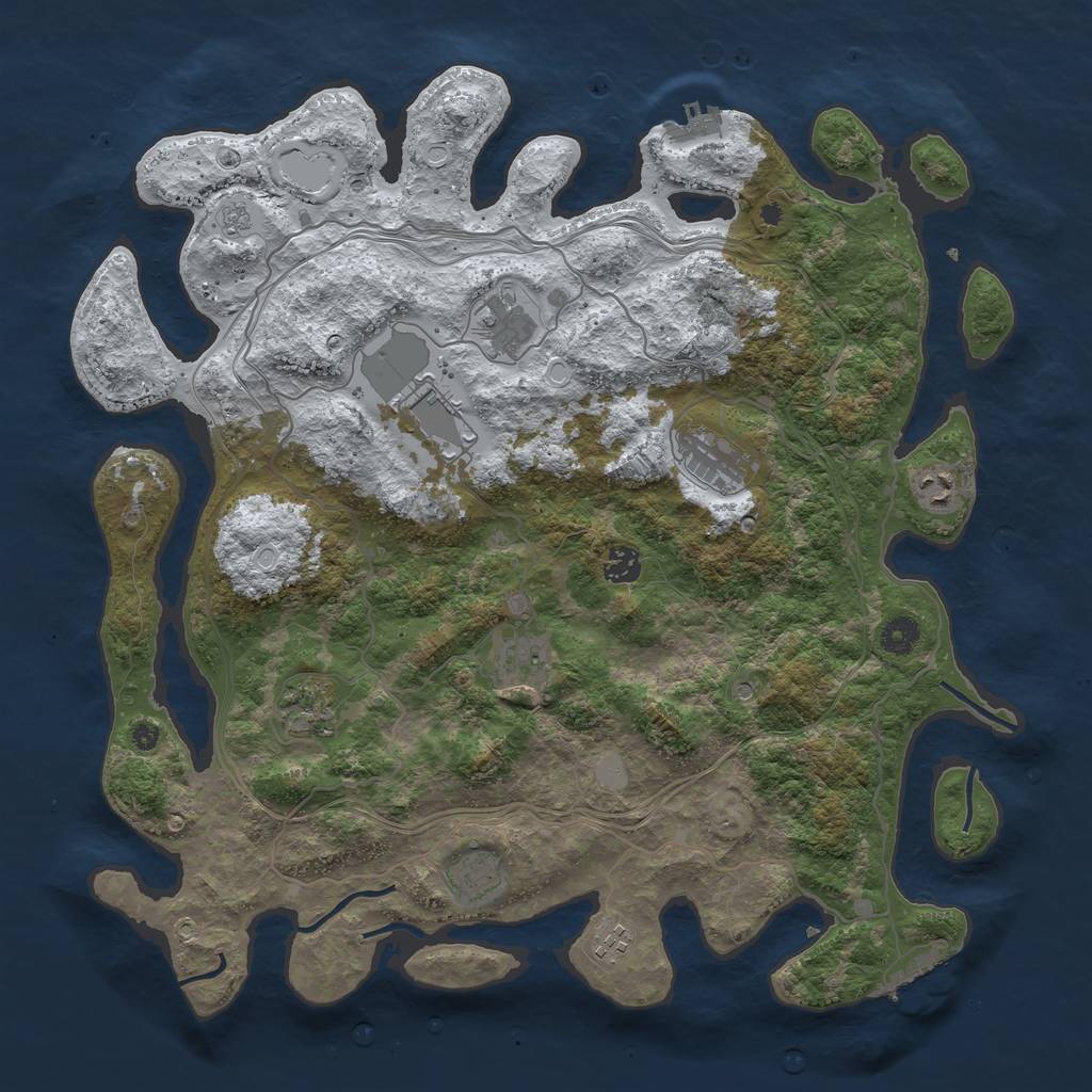 Rust Map: Procedural Map, Size: 4250, Seed: 3324814, 18 Monuments
