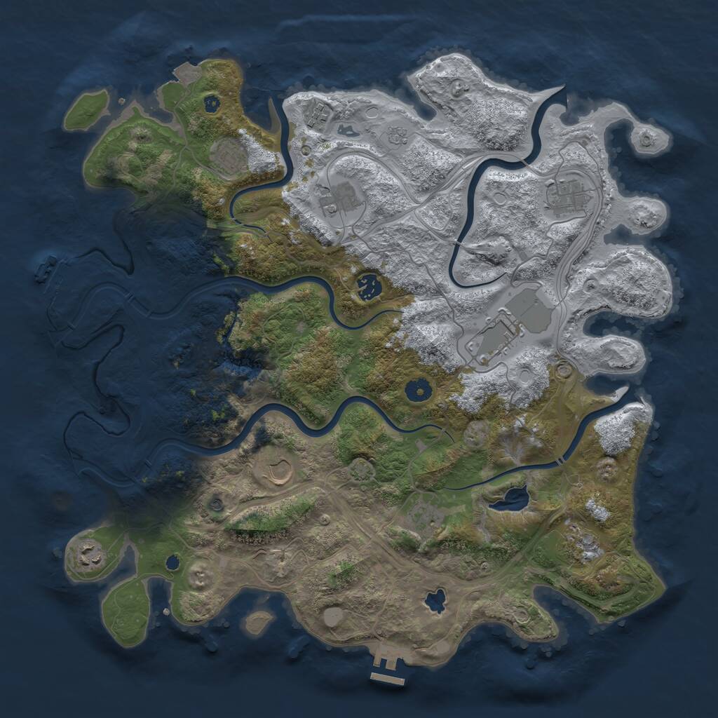 Rust Map: Procedural Map, Size: 4250, Seed: 2865254, 16 Monuments