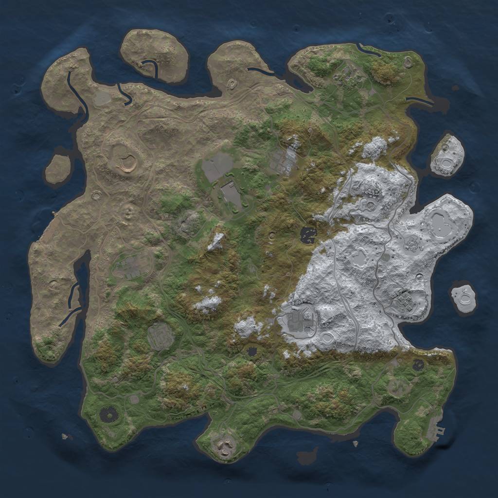 Rust Map: Procedural Map, Size: 4250, Seed: 1303719, 19 Monuments