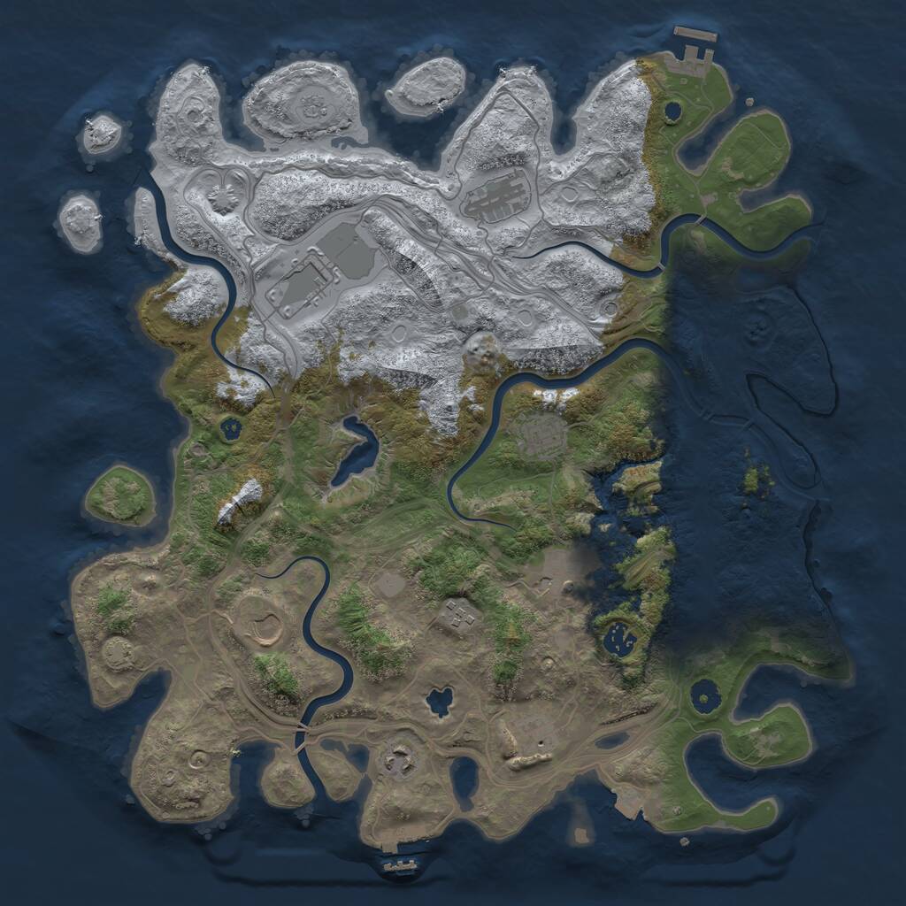 Rust Map: Procedural Map, Size: 4250, Seed: 2772601, 15 Monuments