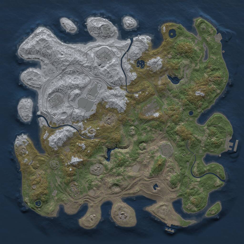 Rust Map: Procedural Map, Size: 4250, Seed: 5273976, 15 Monuments