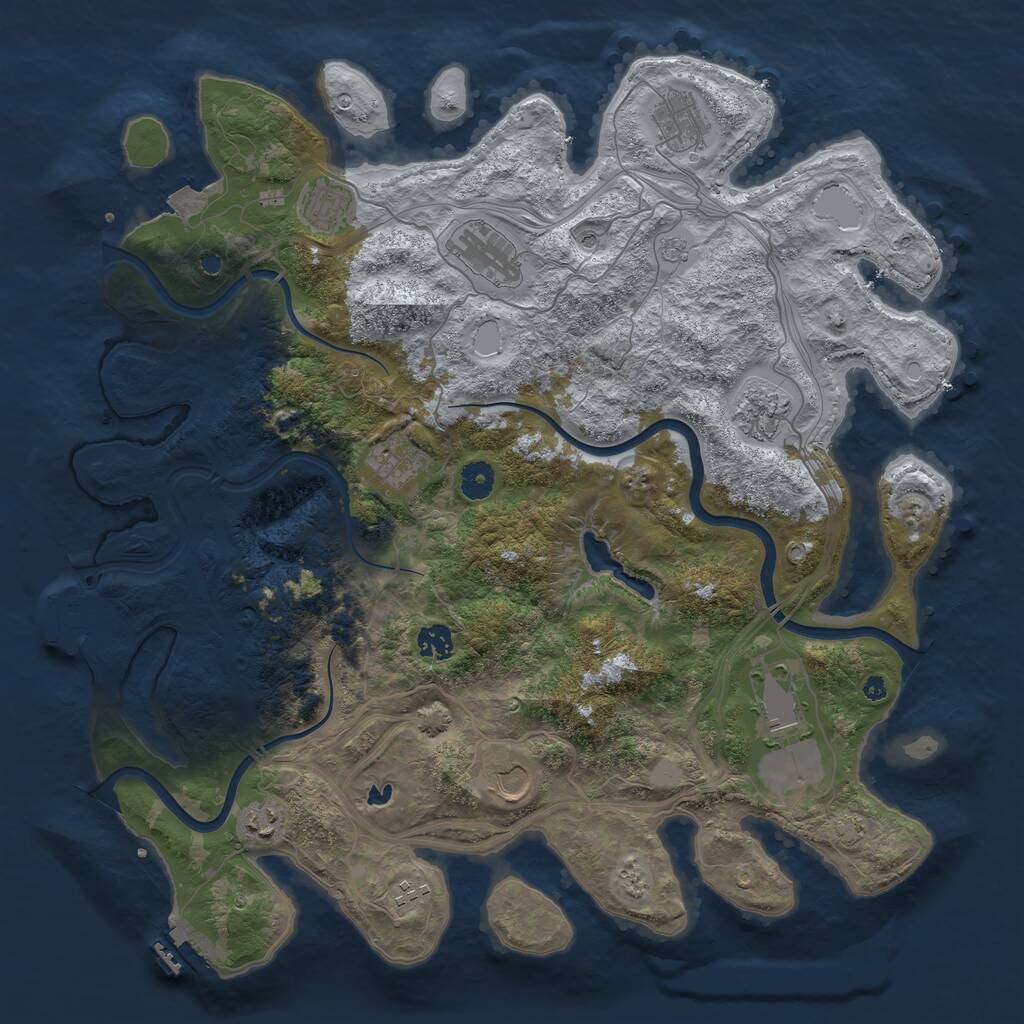 Rust Map: Procedural Map, Size: 4250, Seed: 5897296, 16 Monuments