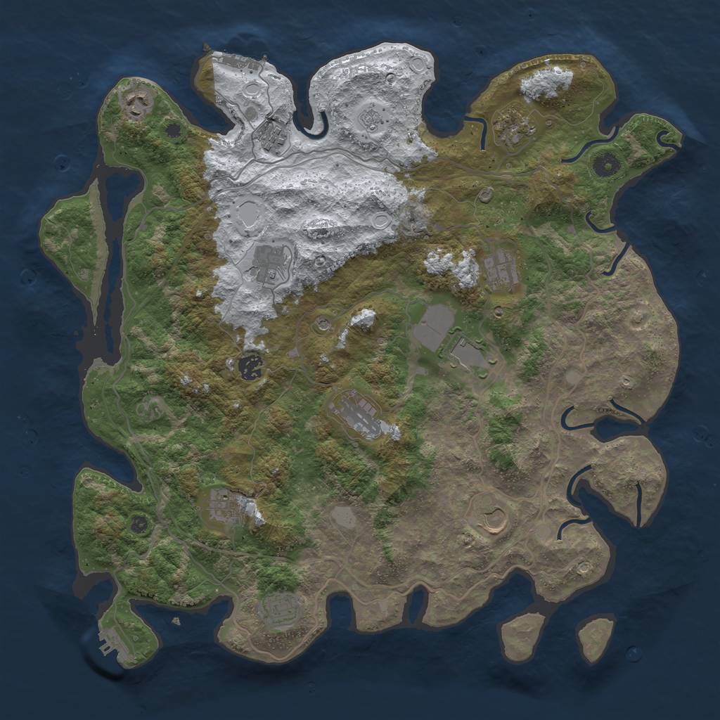 Rust Map: Procedural Map, Size: 4250, Seed: 4150380, 20 Monuments