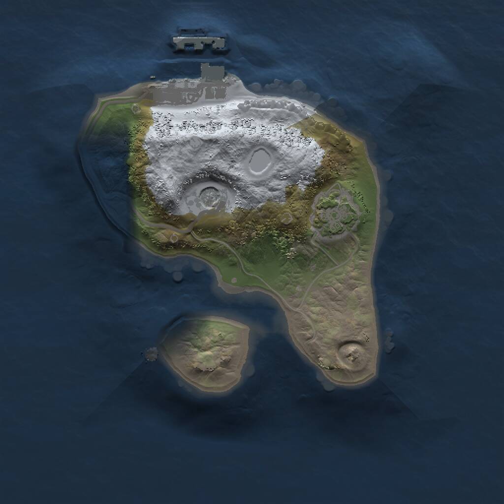 Rust Map: Procedural Map, Size: 1500, Seed: 44326426, 4 Monuments