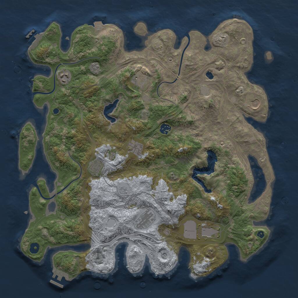 Rust Map: Procedural Map, Size: 4250, Seed: 5796869, 15 Monuments