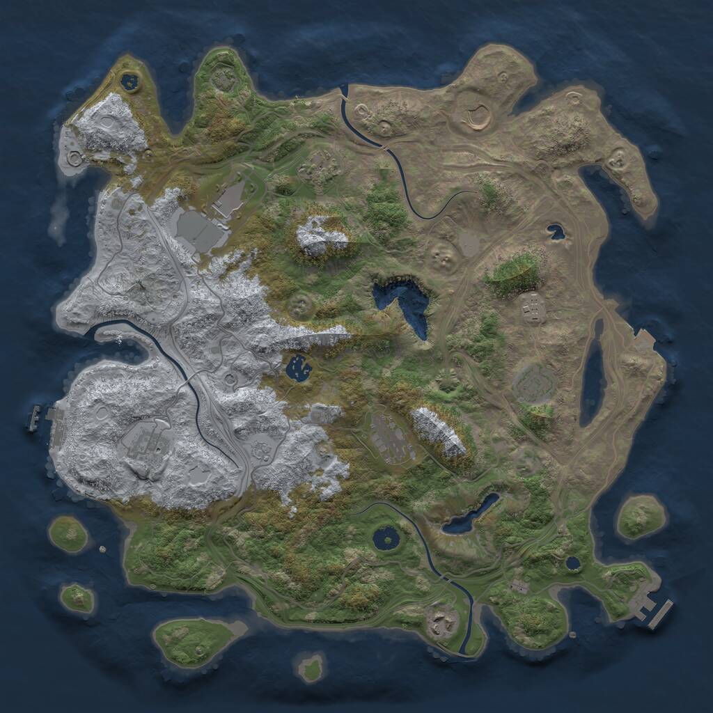 Rust Map: Procedural Map, Size: 4250, Seed: 5242914, 15 Monuments