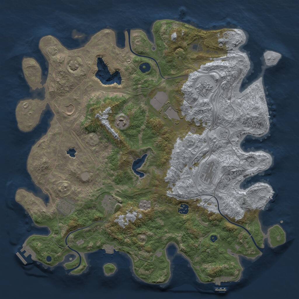Rust Map: Procedural Map, Size: 4250, Seed: 1780617, 15 Monuments