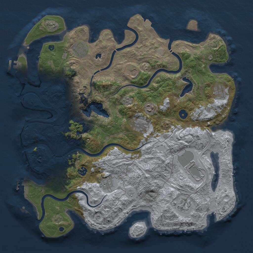 Rust Map: Procedural Map, Size: 4250, Seed: 5785579, 16 Monuments