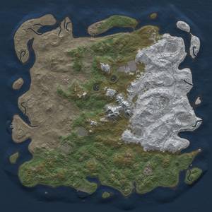 Thumbnail Rust Map: Procedural Map, Size: 5200, Seed: 110335, 20 Monuments