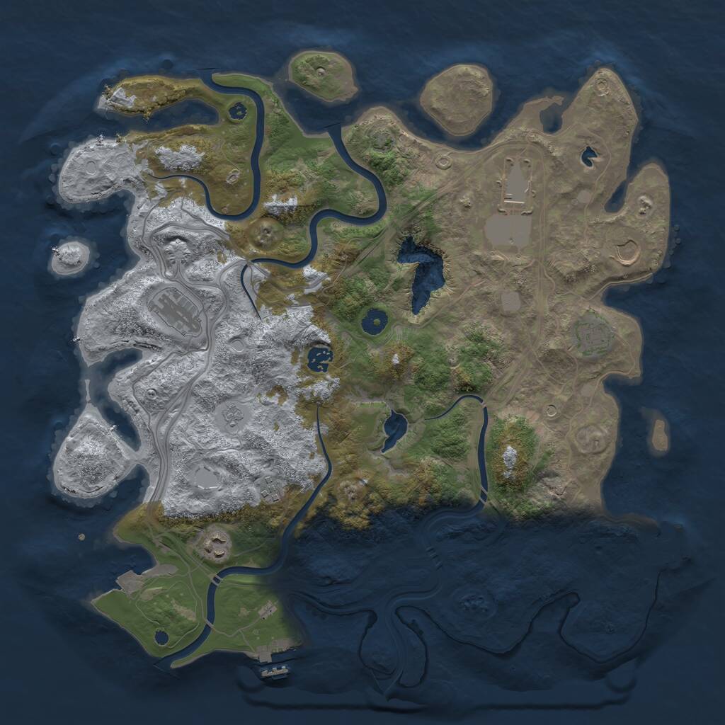 Rust Map: Procedural Map, Size: 4250, Seed: 4903828, 13 Monuments