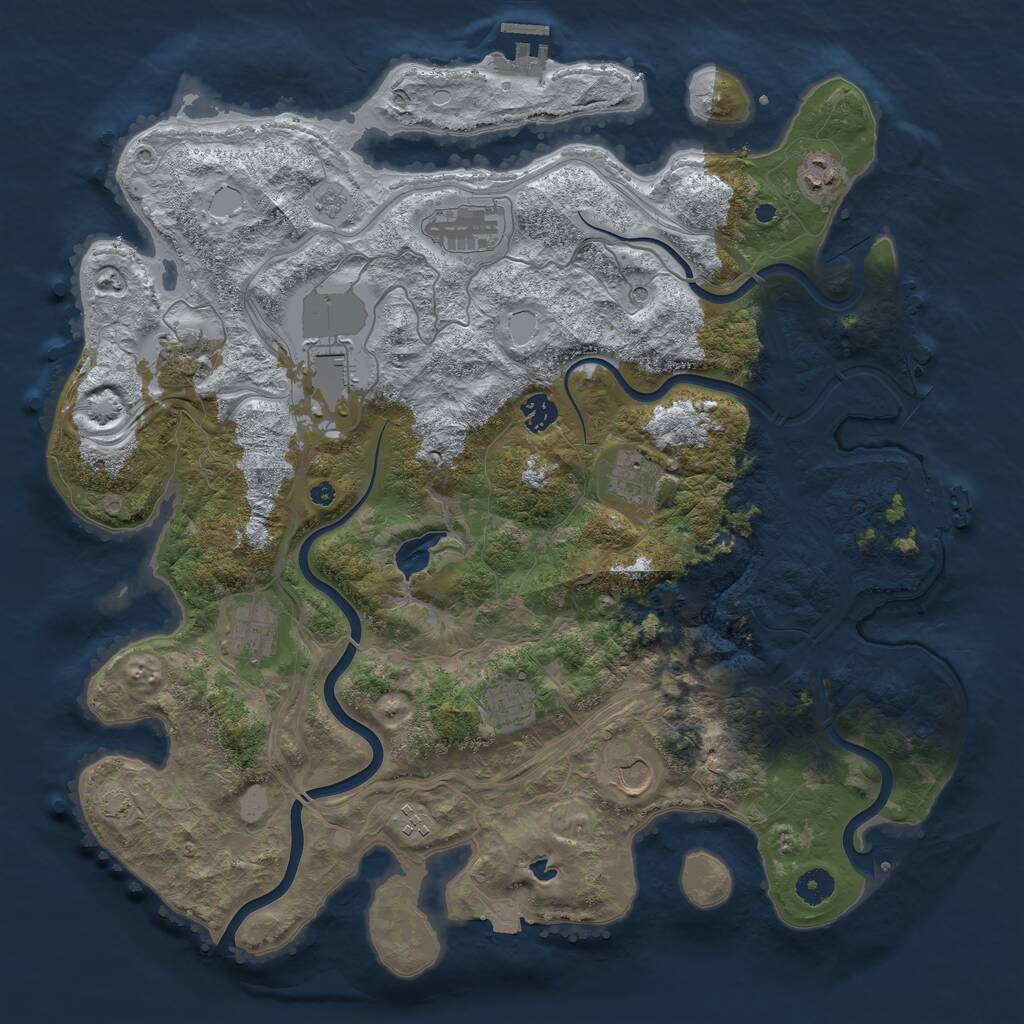 Rust Map: Procedural Map, Size: 4250, Seed: 5781116, 16 Monuments
