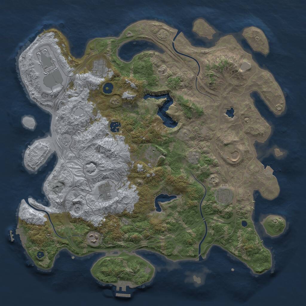Rust Map: Procedural Map, Size: 4250, Seed: 5018378, 15 Monuments