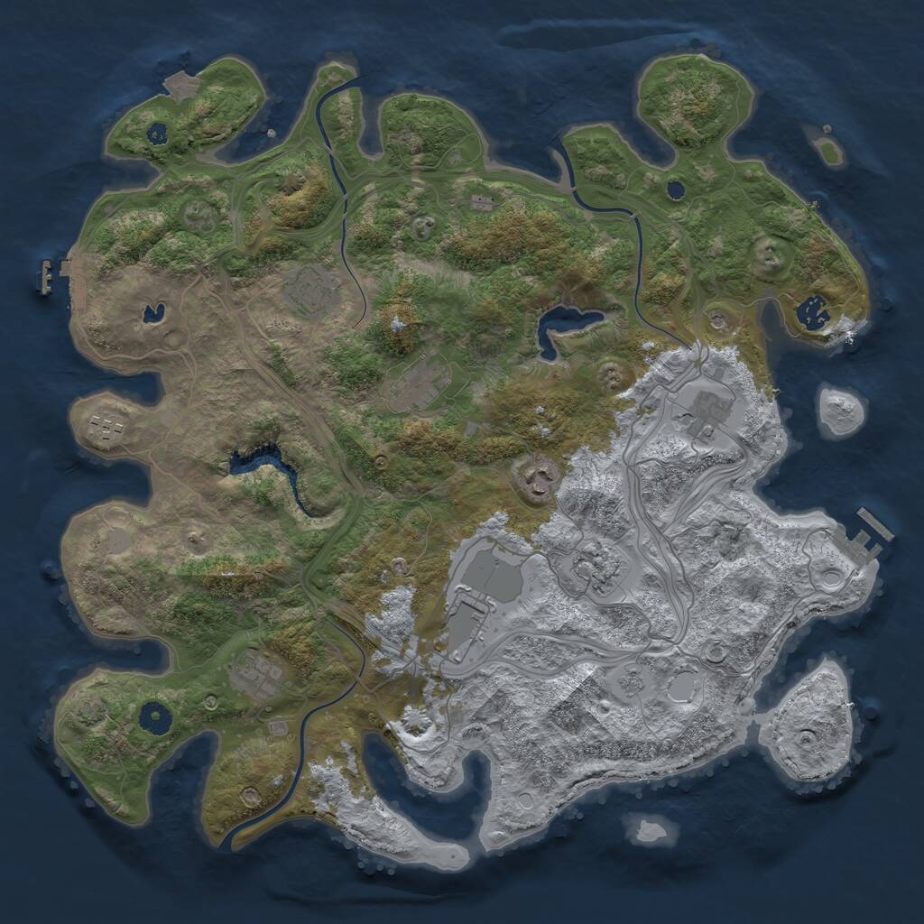 Rust Map: Procedural Map, Size: 4250, Seed: 2309797, 15 Monuments