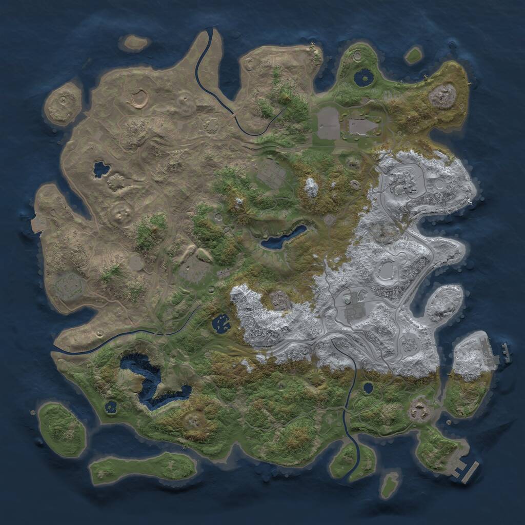 Rust Map: Procedural Map, Size: 4250, Seed: 6187855, 16 Monuments
