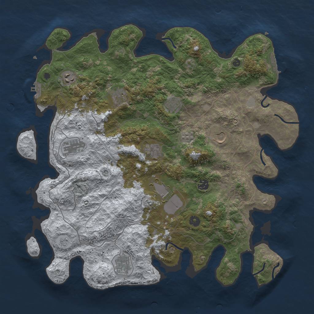 Rust Map: Procedural Map, Size: 4250, Seed: 1134696, 19 Monuments