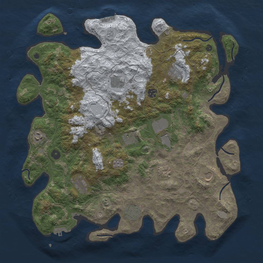 Rust Map: Procedural Map, Size: 4250, Seed: 3027219, 20 Monuments