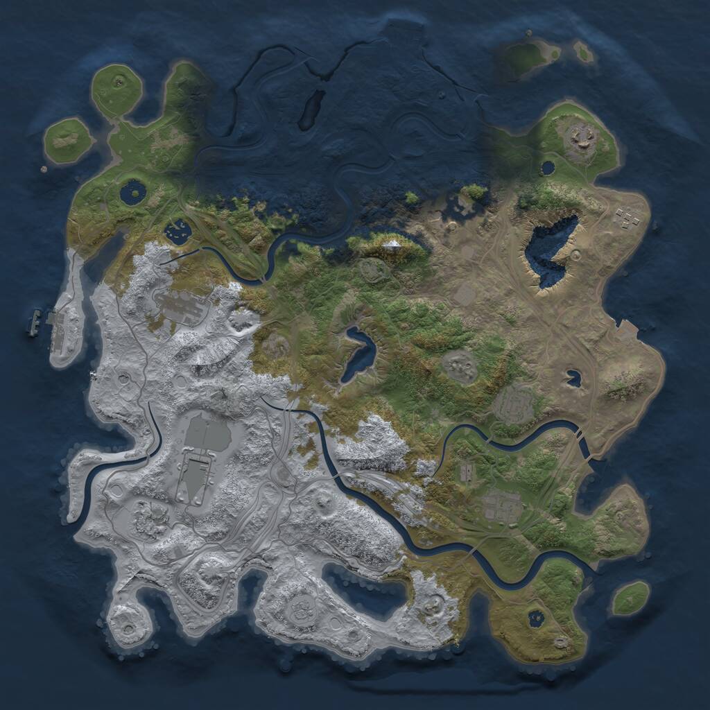 Rust Map: Procedural Map, Size: 4250, Seed: 5728935, 15 Monuments