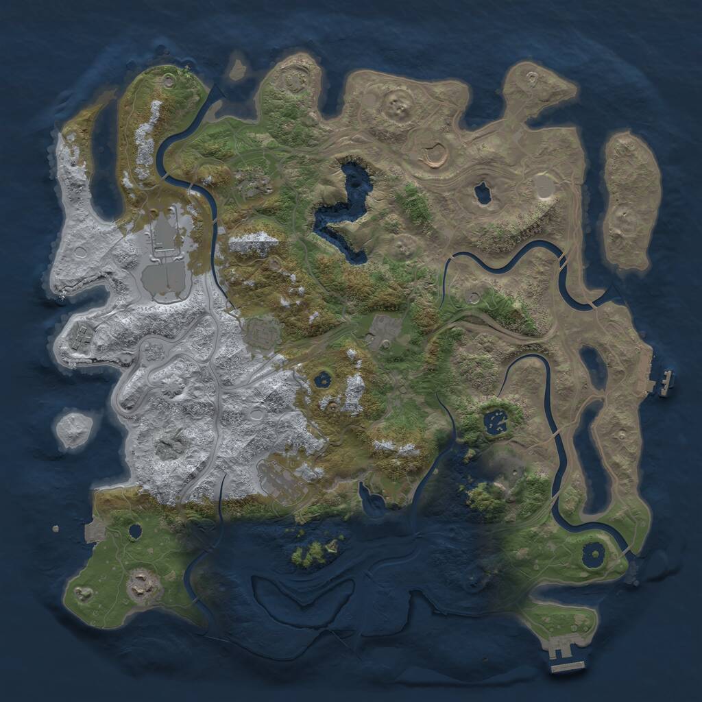 Rust Map: Procedural Map, Size: 4250, Seed: 5971691, 16 Monuments
