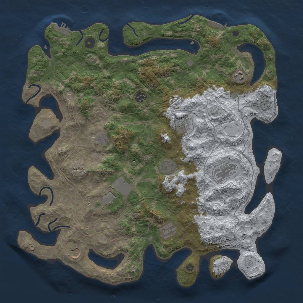 Rust Map: Procedural Map, Size: 4250, Seed: 5906179, 19 Monuments