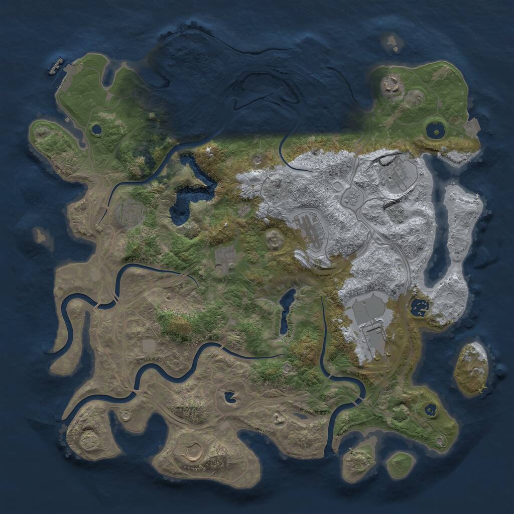 Rust Map: Procedural Map, Size: 4250, Seed: 5046084, 15 Monuments