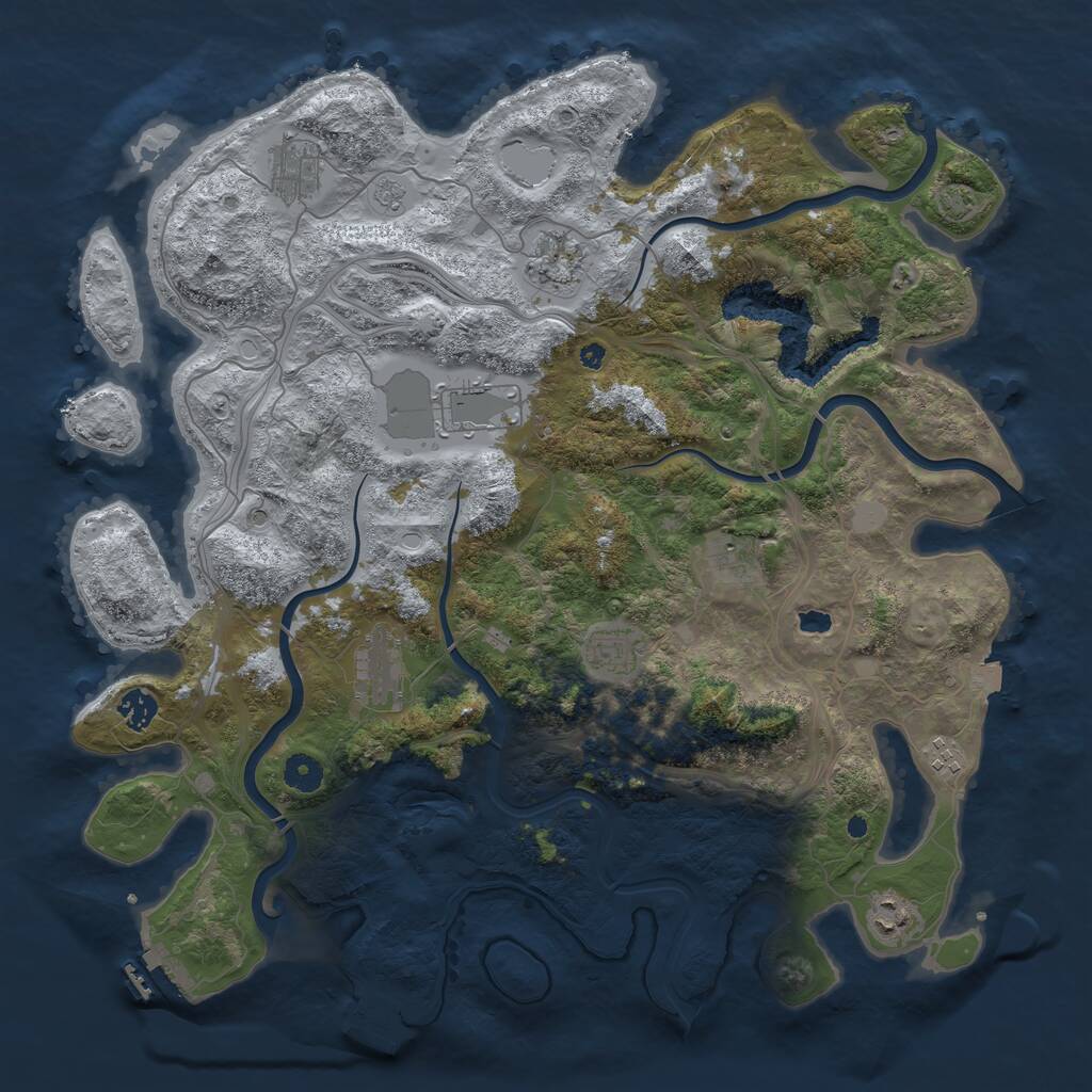 Rust Map: Procedural Map, Size: 4250, Seed: 1948588, 15 Monuments