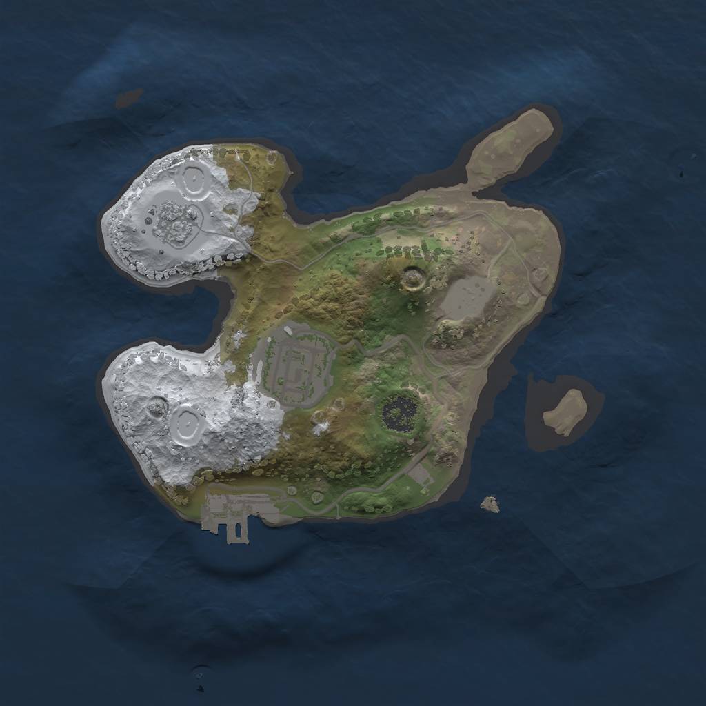 Rust Map: Procedural Map, Size: 2000, Seed: 619694426, 8 Monuments