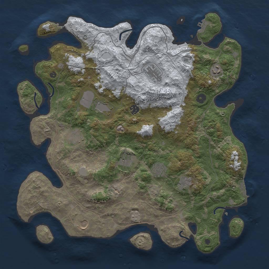 Rust Map: Procedural Map, Size: 4250, Seed: 1822568, 18 Monuments