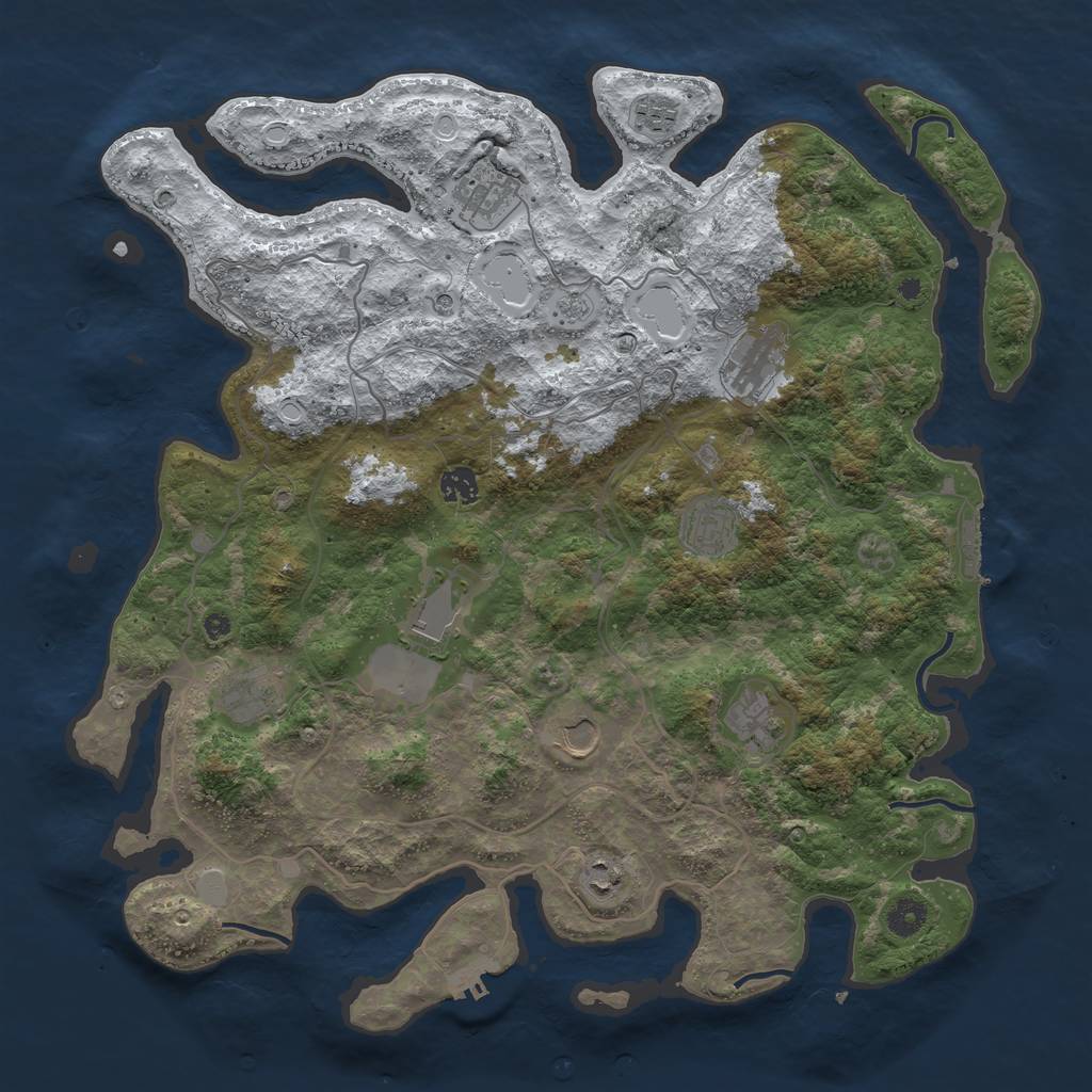 Rust Map: Procedural Map, Size: 4250, Seed: 5339670, 19 Monuments