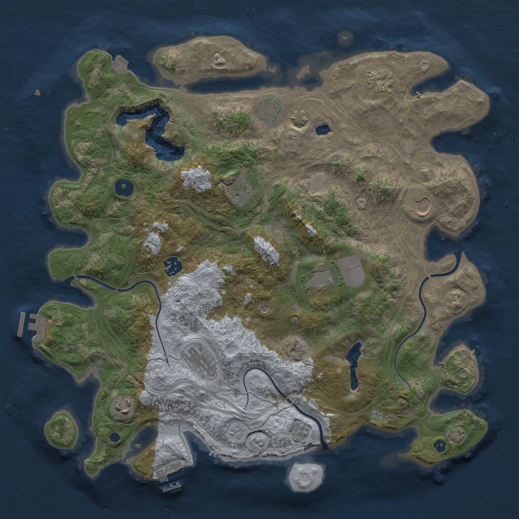 Rust Map: Procedural Map, Size: 4250, Seed: 5764580, 15 Monuments