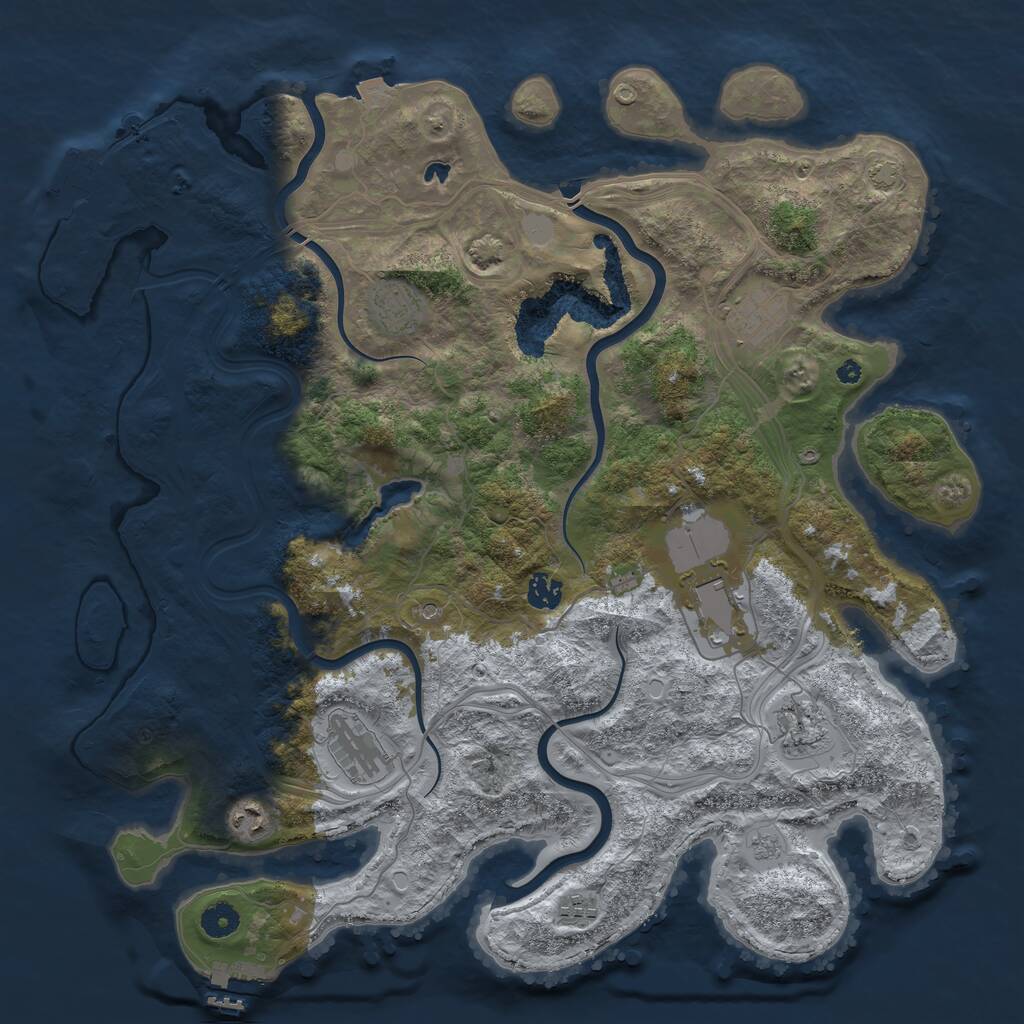 Rust Map: Procedural Map, Size: 4250, Seed: 3149449, 14 Monuments