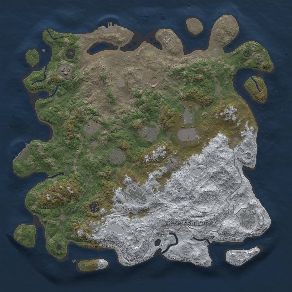 Rust Map: Procedural Map, Size: 4250, Seed: 5737602, 19 Monuments
