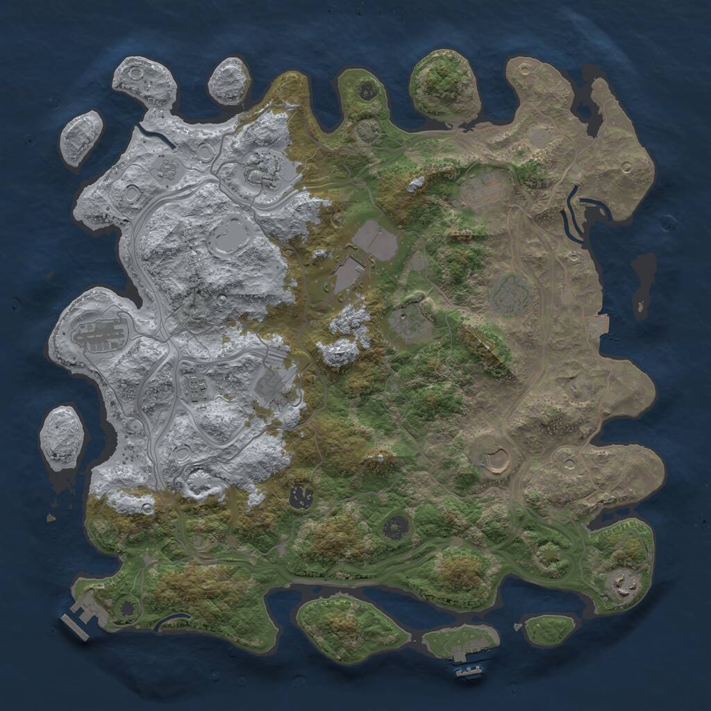Rust Map: Procedural Map, Size: 4250, Seed: 4423226, 17 Monuments
