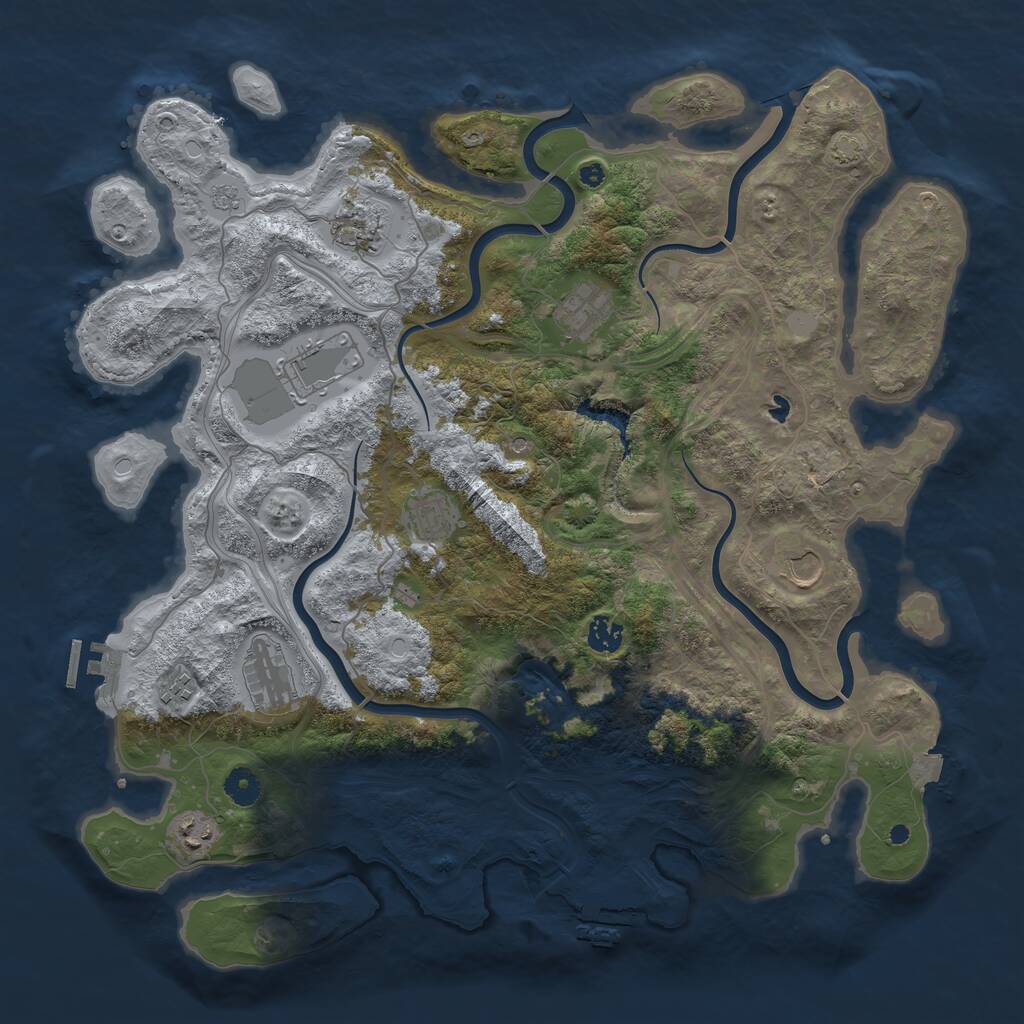 Rust Map: Procedural Map, Size: 4250, Seed: 2146030, 15 Monuments