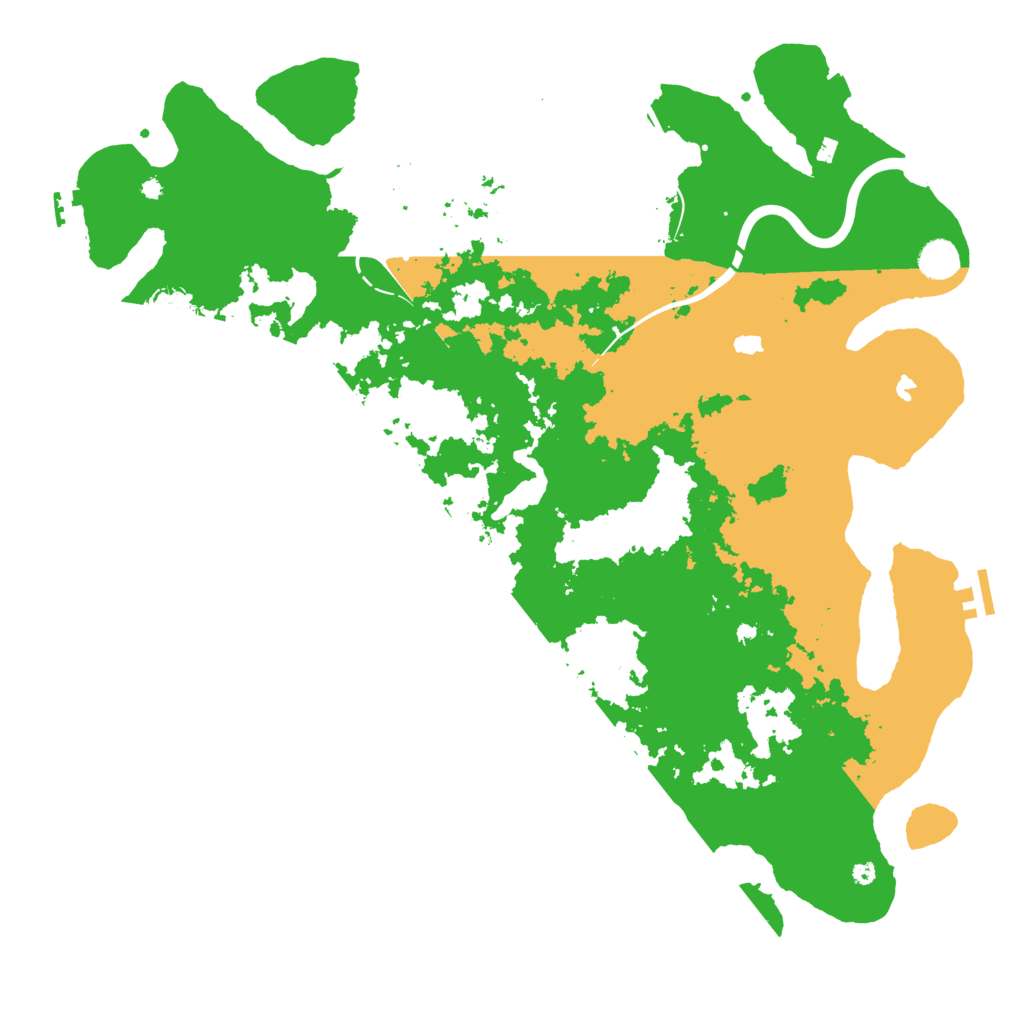 Biome Rust Map: Procedural Map, Size: 4500, Seed: 999627814