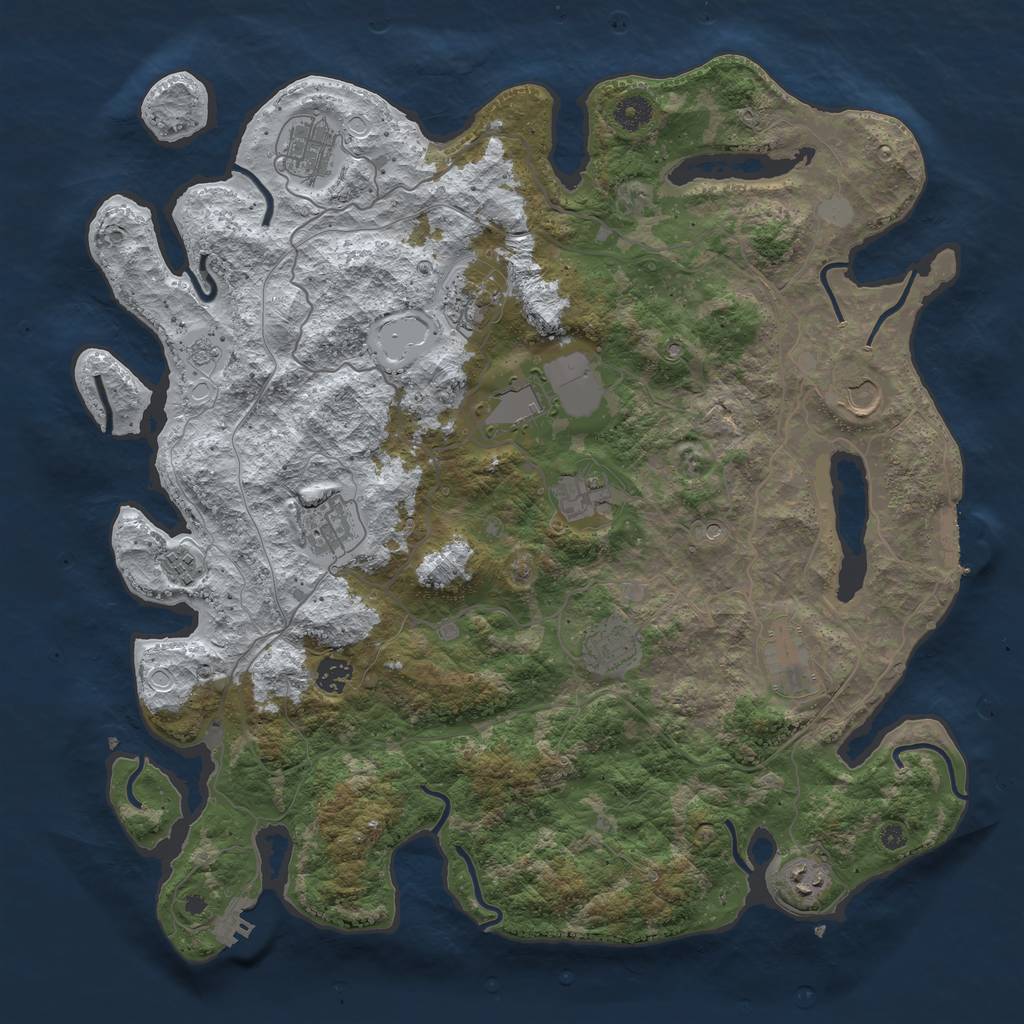 Rust Map: Procedural Map, Size: 4250, Seed: 3535353, 20 Monuments