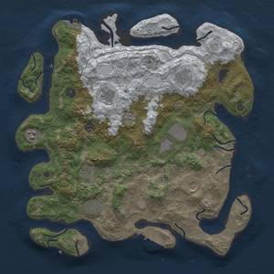 Thumbnail Rust Map: Procedural Map, Size: 4000, Seed: 1858487345, 18 Monuments