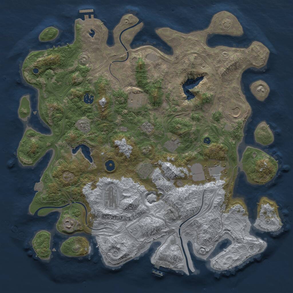 Rust Map: Procedural Map, Size: 4250, Seed: 1433359, 15 Monuments