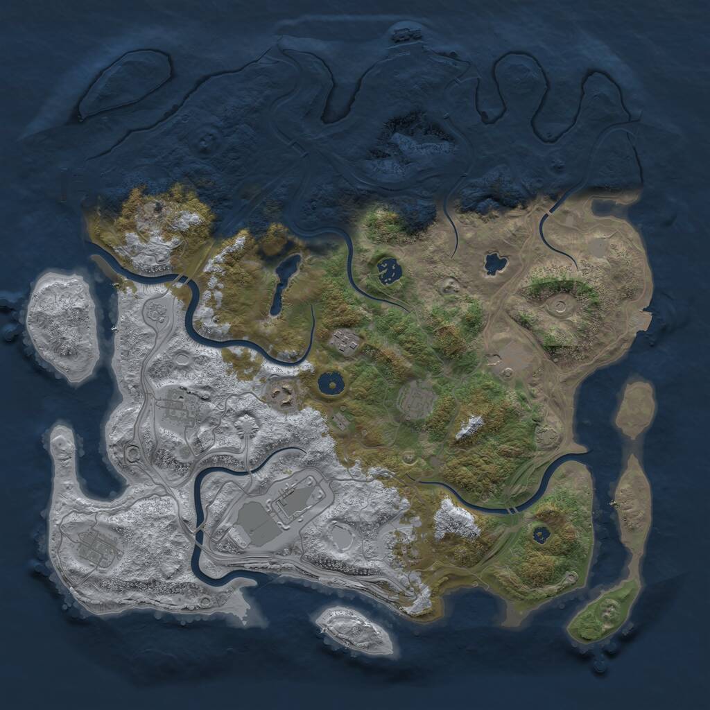 Rust Map: Procedural Map, Size: 4250, Seed: 1707440, 15 Monuments