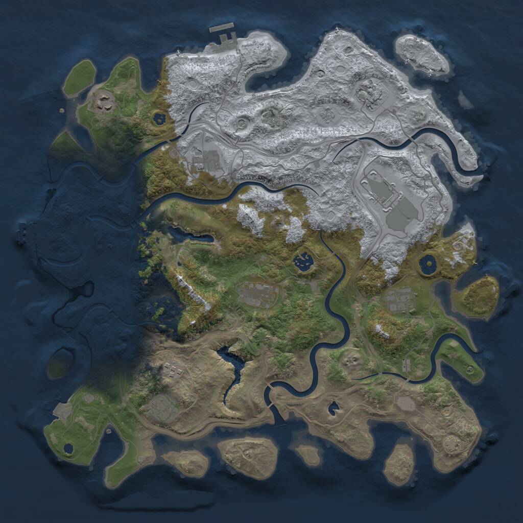 Rust Map: Procedural Map, Size: 4250, Seed: 4660819, 15 Monuments