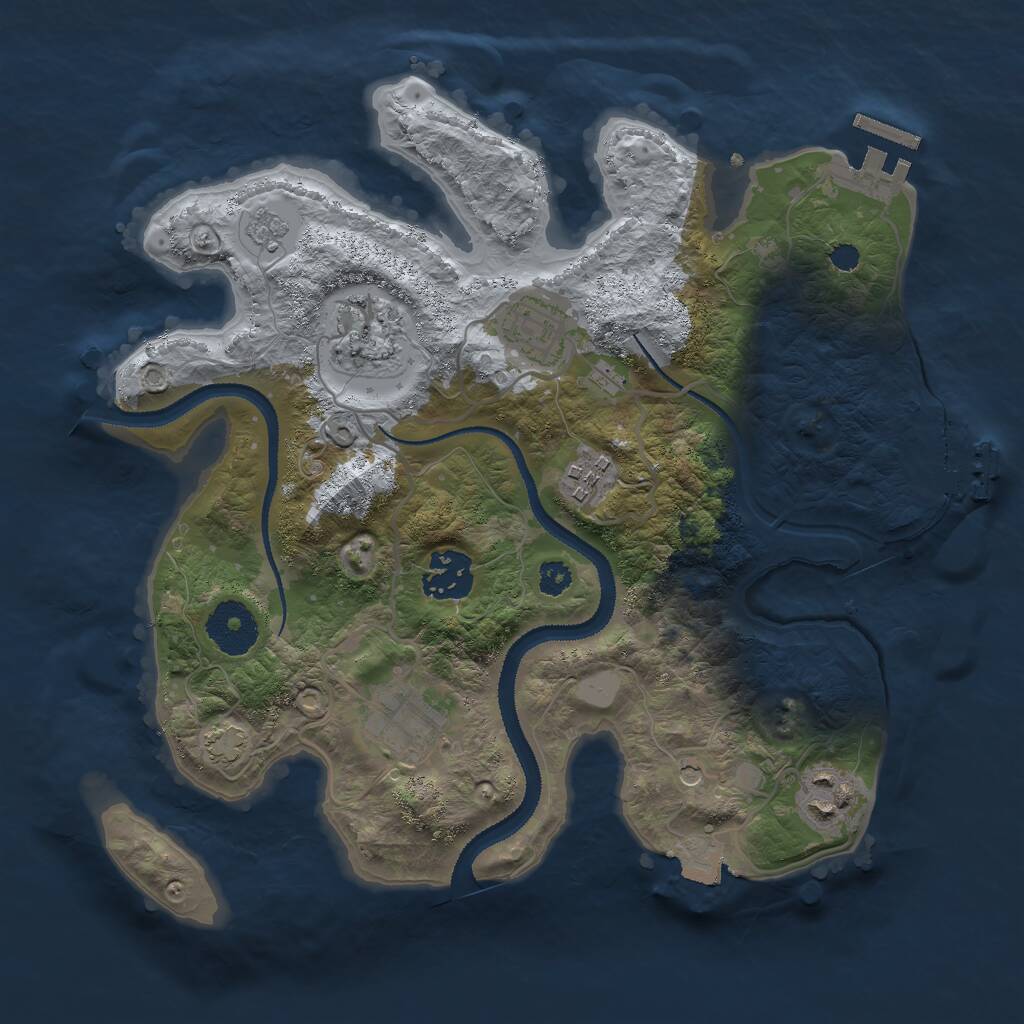 Rust Map: Procedural Map, Size: 3000, Seed: 259031262, 12 Monuments