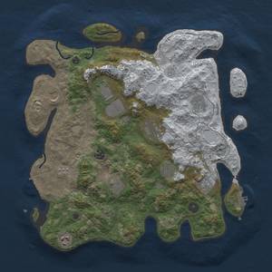 Thumbnail Rust Map: Procedural Map, Size: 3850, Seed: 638635861, 19 Monuments