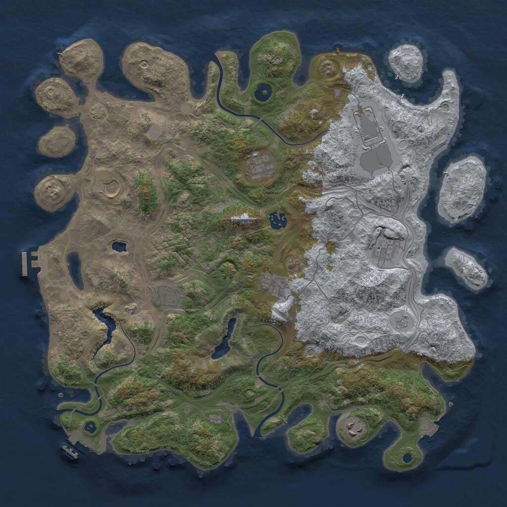 Rust Map: Procedural Map, Size: 4250, Seed: 4517676, 15 Monuments