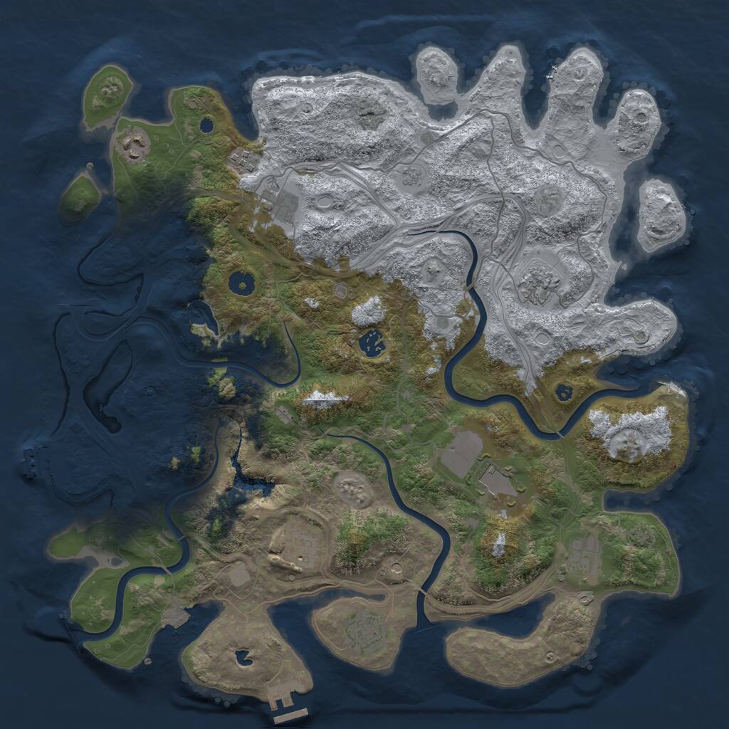 Rust Map: Procedural Map, Size: 4250, Seed: 55873, 15 Monuments