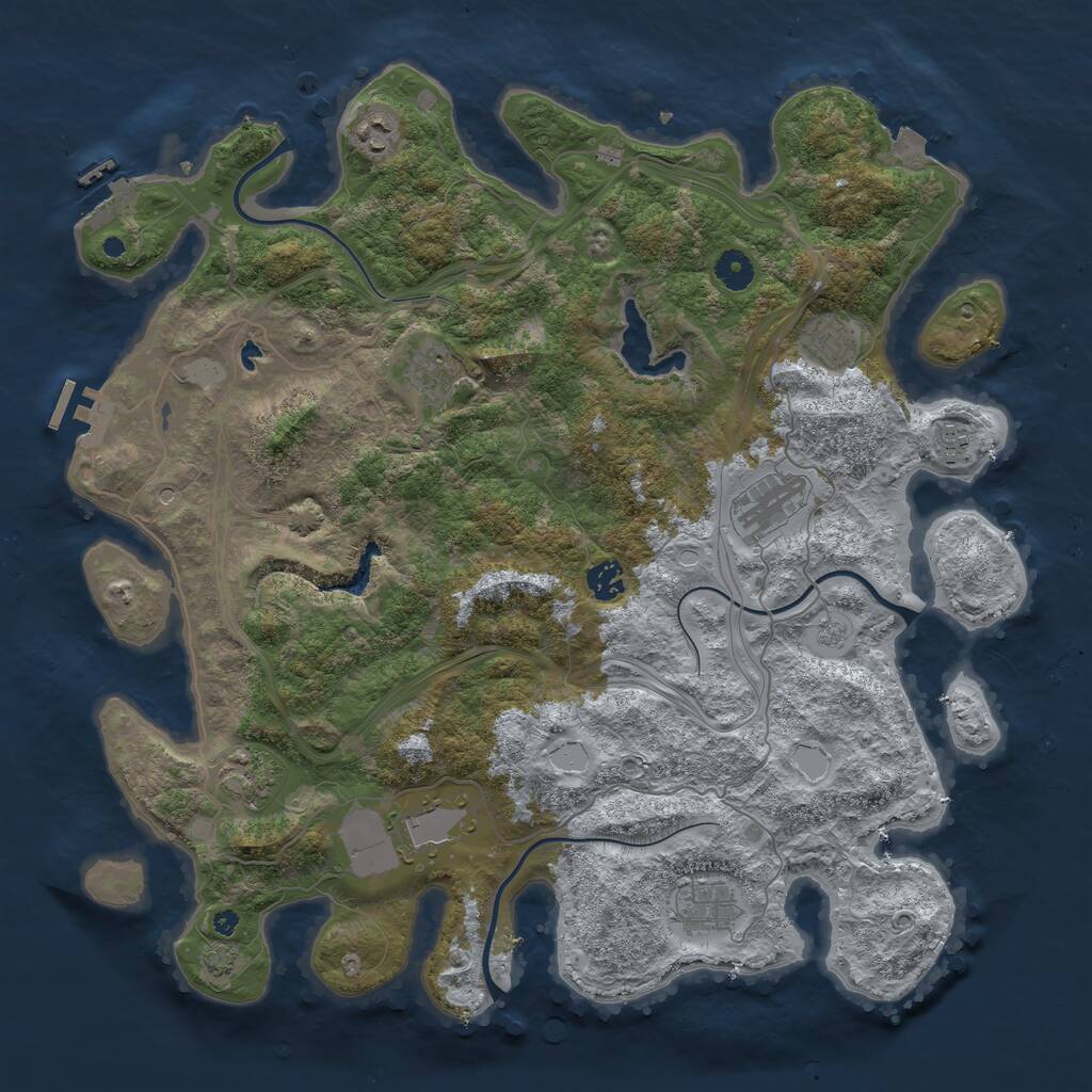 Rust Map: Procedural Map, Size: 4250, Seed: 2532308, 15 Monuments