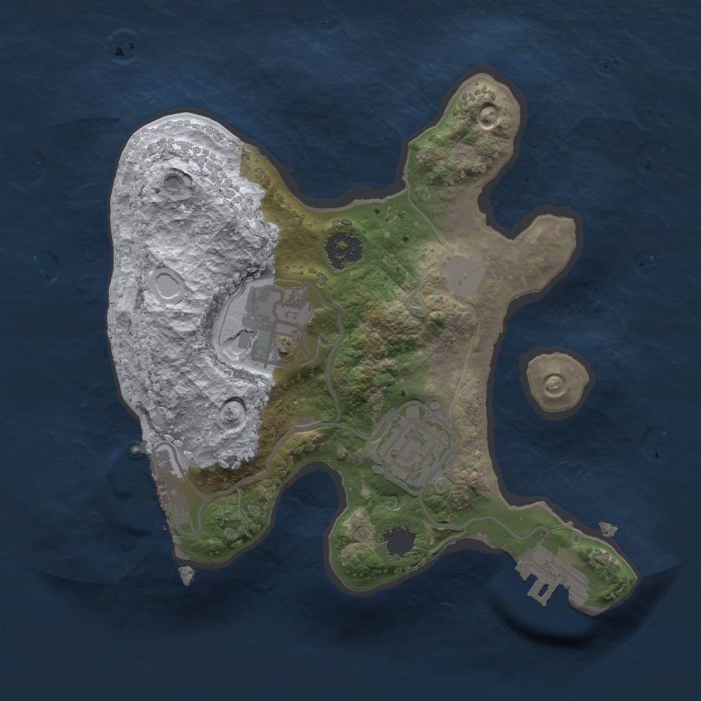 Rust Map: Procedural Map, Size: 2000, Seed: 2084455811, 9 Monuments