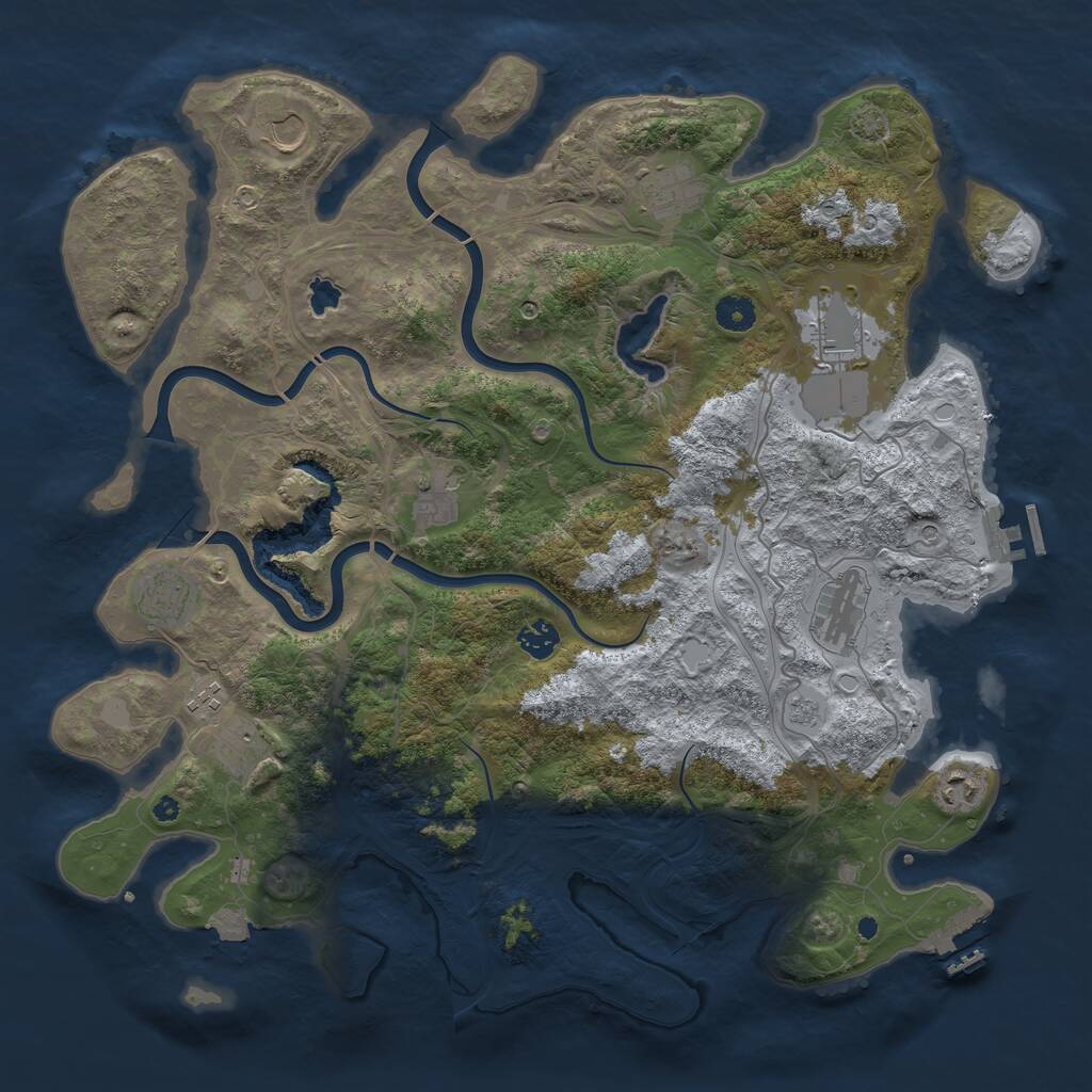 Rust Map: Procedural Map, Size: 4250, Seed: 4710110, 16 Monuments