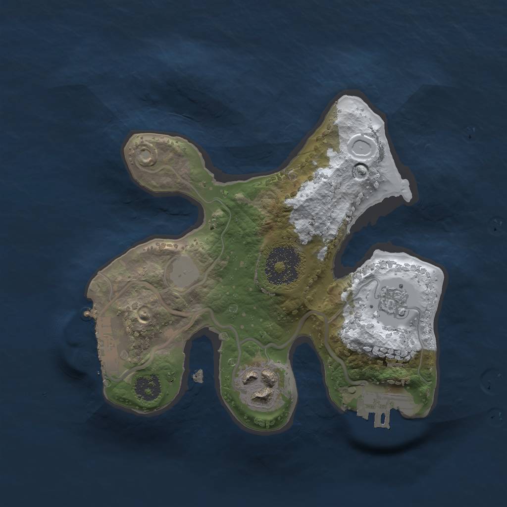 Rust Map: Procedural Map, Size: 2000, Seed: 62783, 9 Monuments