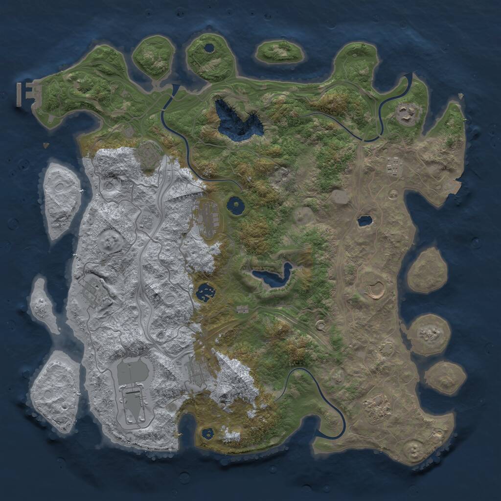 Rust Map: Procedural Map, Size: 4250, Seed: 5533243, 15 Monuments